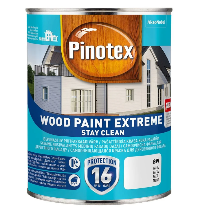 PINOTEX Wood Paint Extreme - balts, tonējams BW 1l